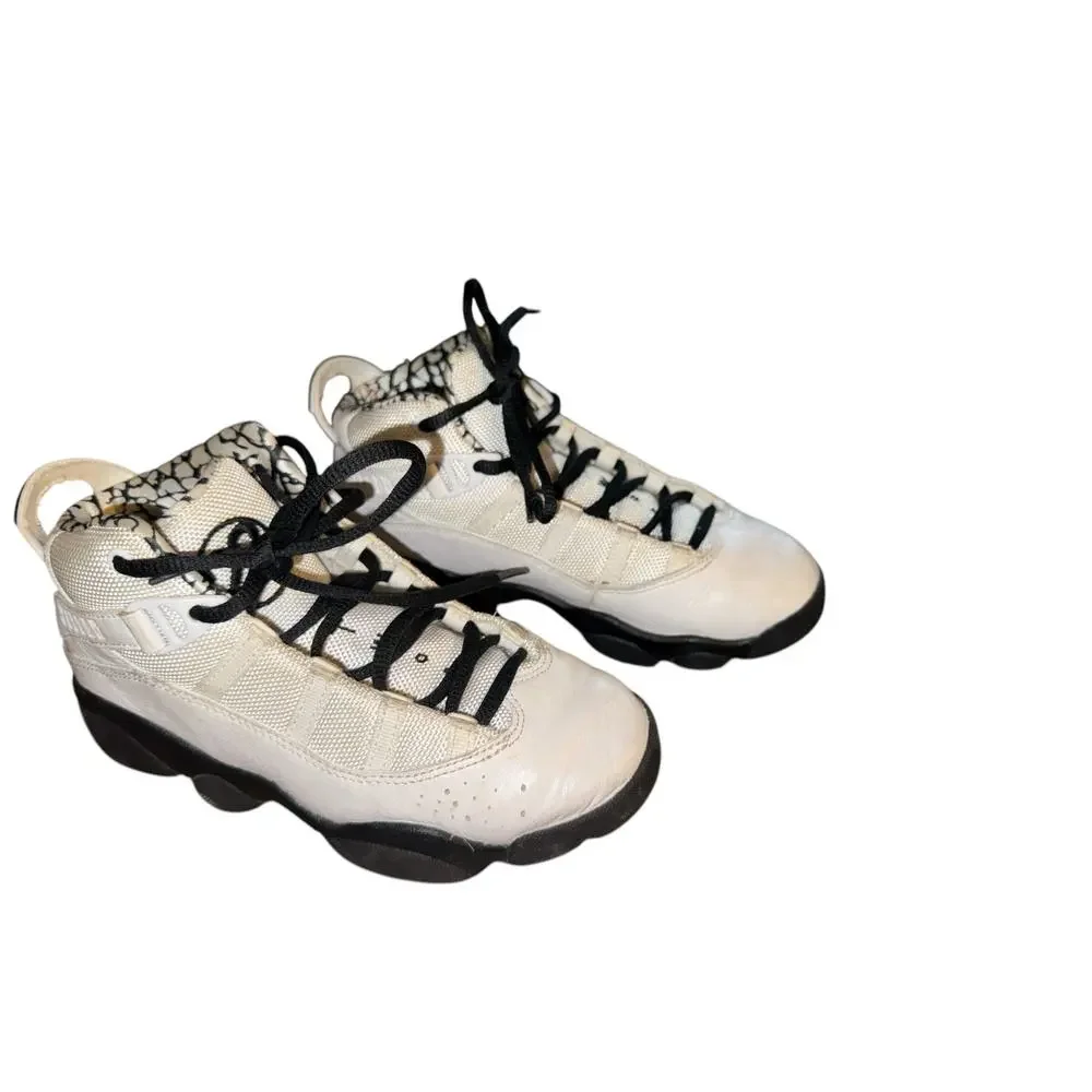 Nike air Jordan 6 rings white boys shoes sz 2y